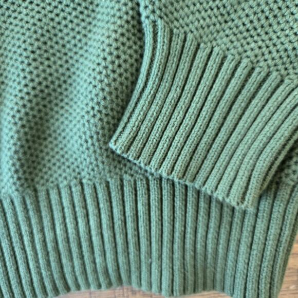 J. Crew Factory Cotton Honeycomb Knit Half-Zip Pullover Size M EUC - Picture 7 of 9